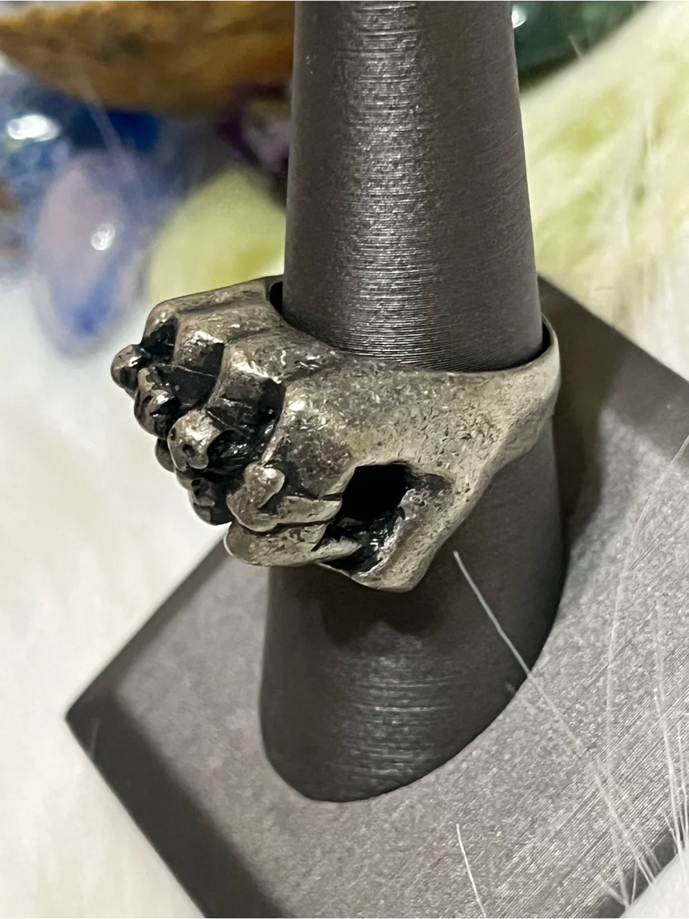 Biker Style Fist Ring